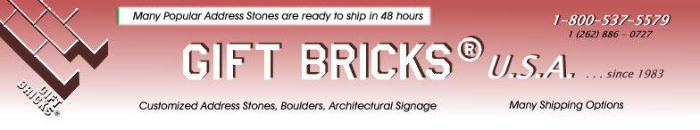 engraved brick banner for Gift Bricks®